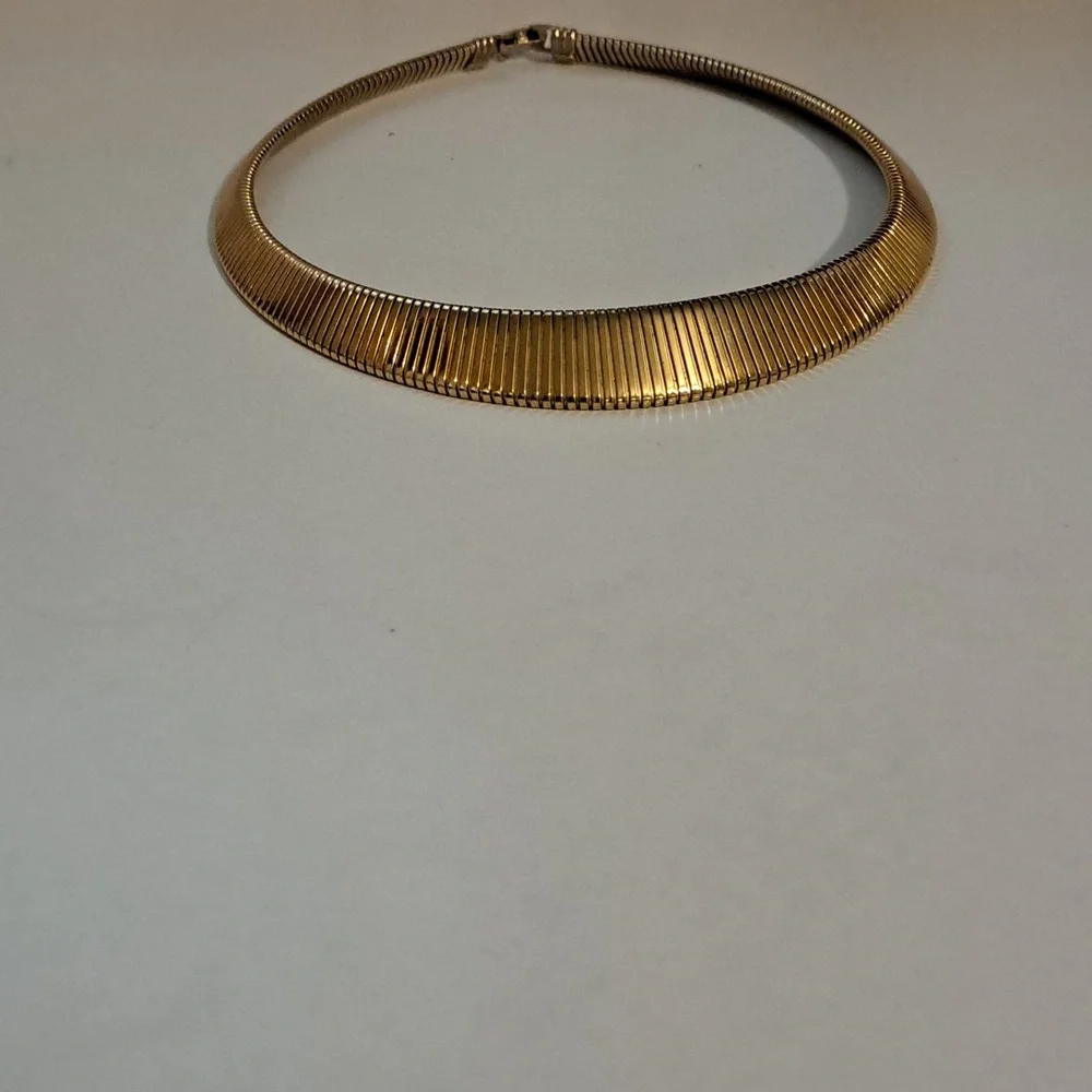 Vintage Park Lane Gold Tone Snake Collar Choker - Picture 2 of 9